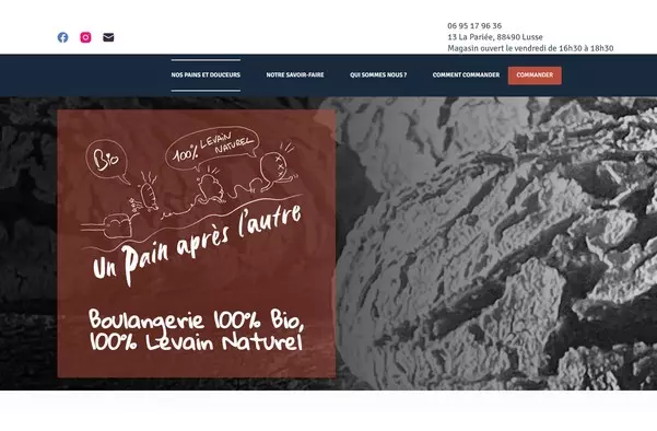 site boulangerie publie